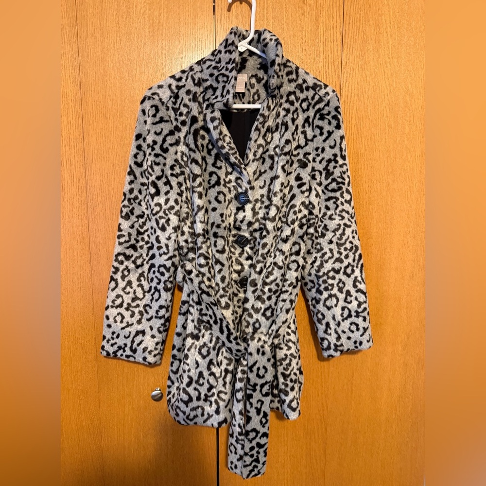 Chico's Gray and Black Animal Print Jacket